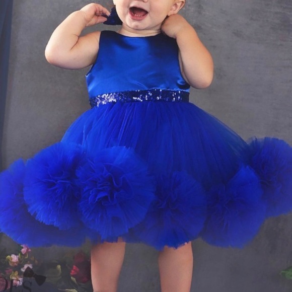 Itty Bitty Toes 2T Sapphire Dress
